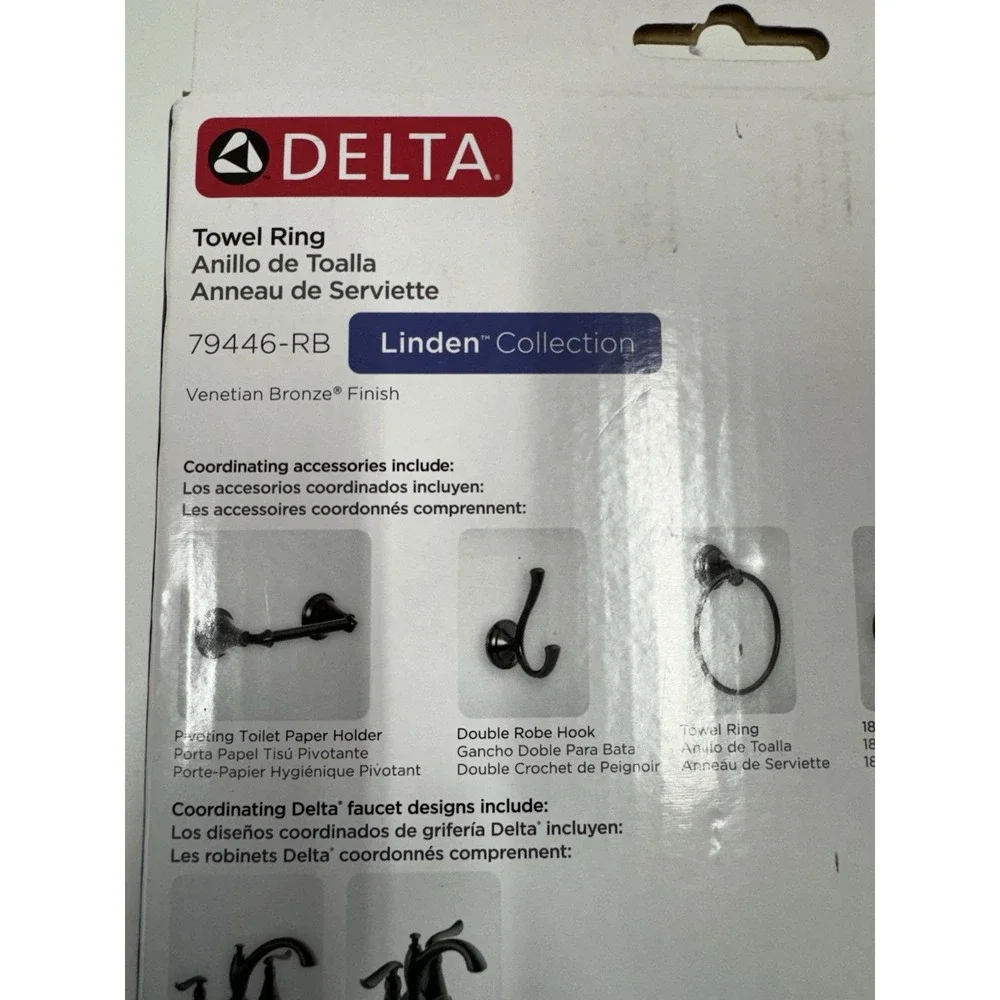 Delta Linden Collection Venetian Bronze Towel Ring 79446-RB NEW Sealed